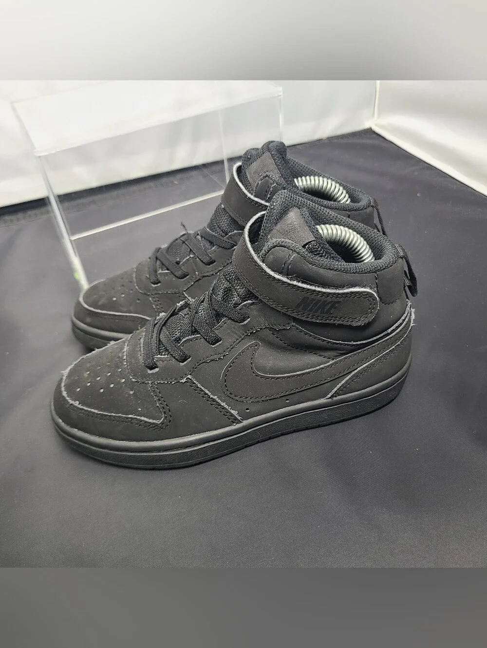 Nike Court Borough Mid 2 (ps) Black/black Cw5868-001 kids size 13C